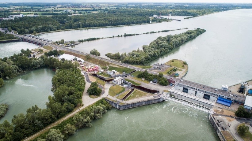 PK309 : Traversée sécurisée du Rhin pour cyclistes et piétons entre Gambsheim et Rheinau